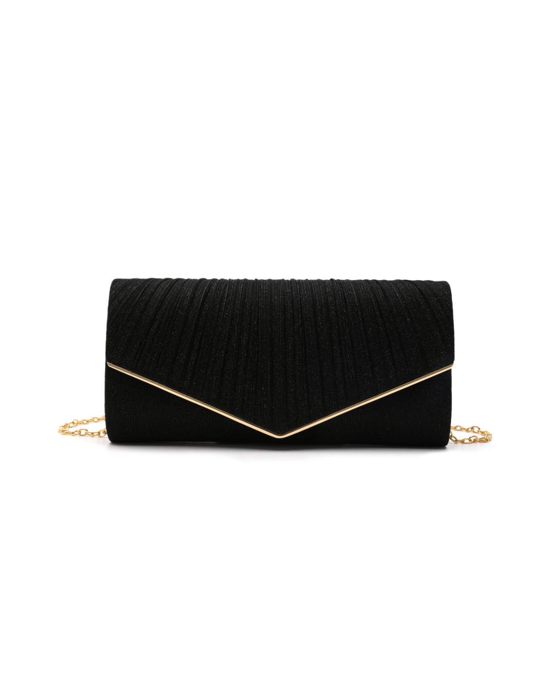Glittery Clutch Bag - Black