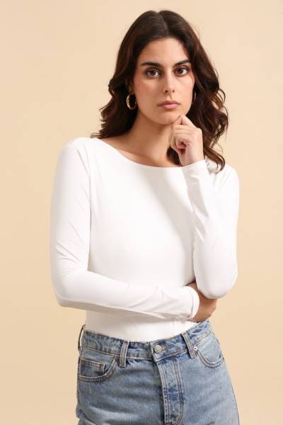 Open Back Bodysuit - White
