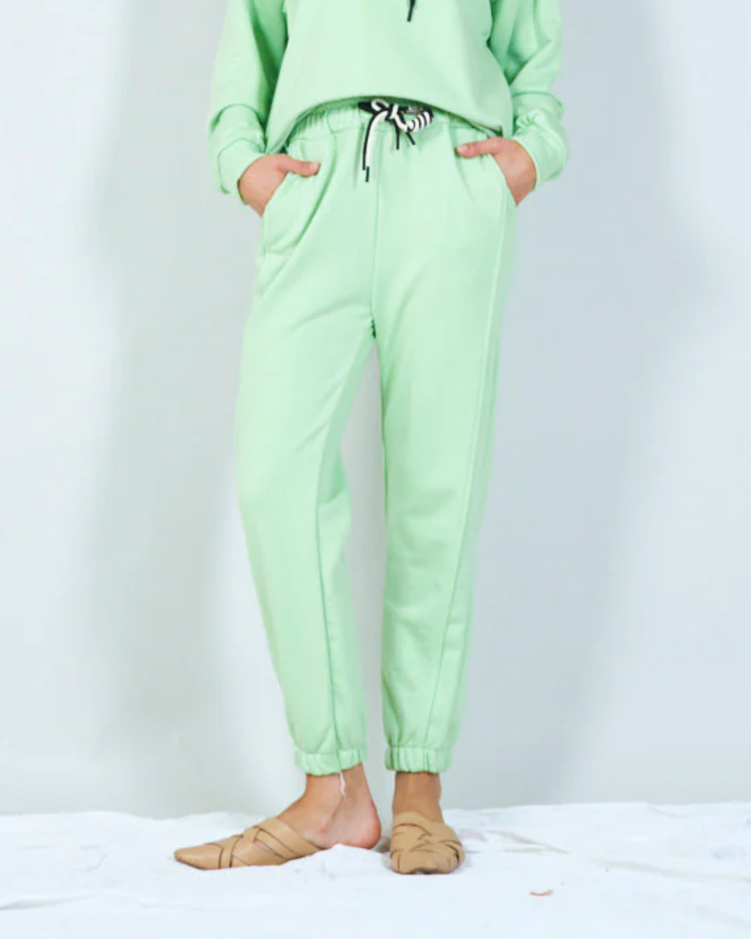 Elastic Jogger Pants - Mint
