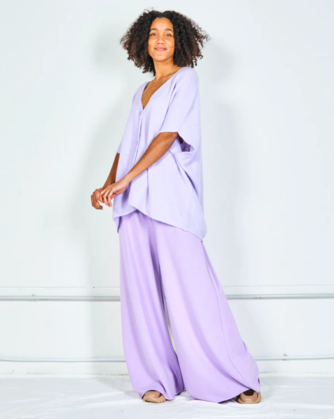 Wide-Leg Pants - Lilac