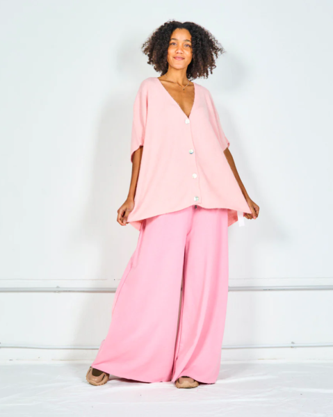 Wide-Leg Pants - Pink