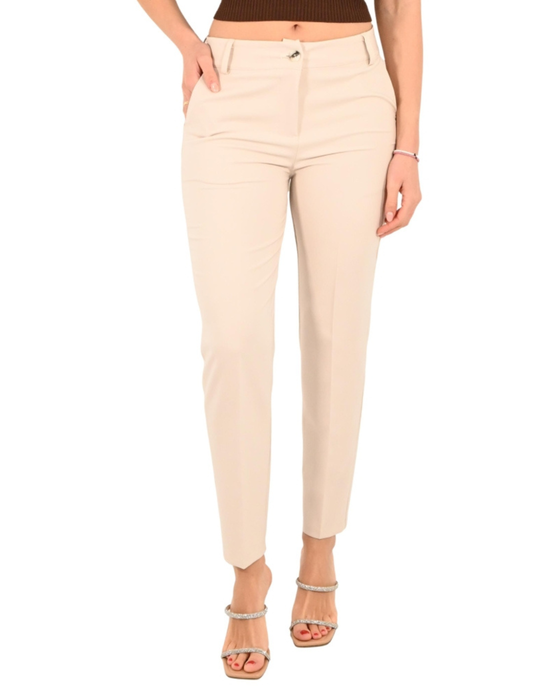Elegant Suit Trousers - Beige