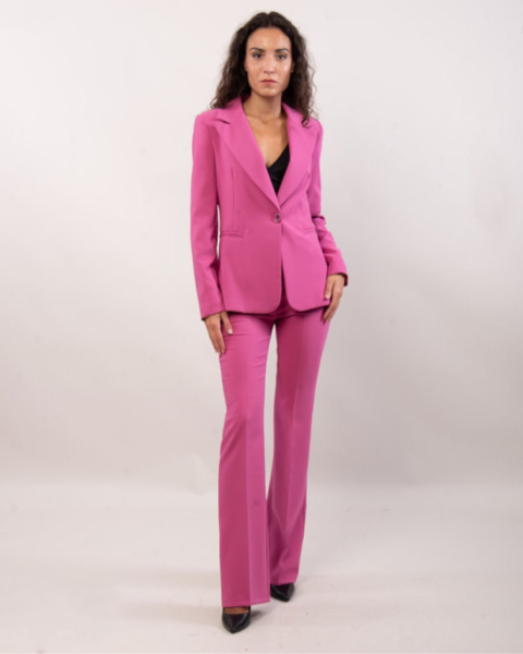 Elegant Flared Trousers - Fuchsia