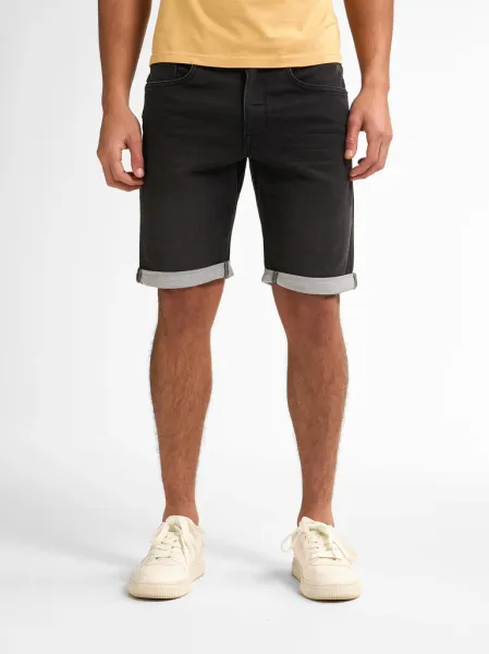 Petrol Jackson Stretch Denim Shorts Sailfish - Black
