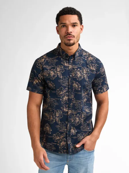 Petrol All-over Print Shirt Oceanpark - Blue