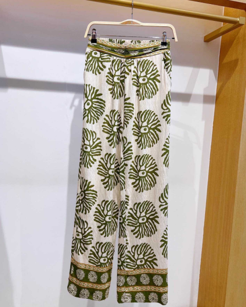 Printed Trousers - Khaki