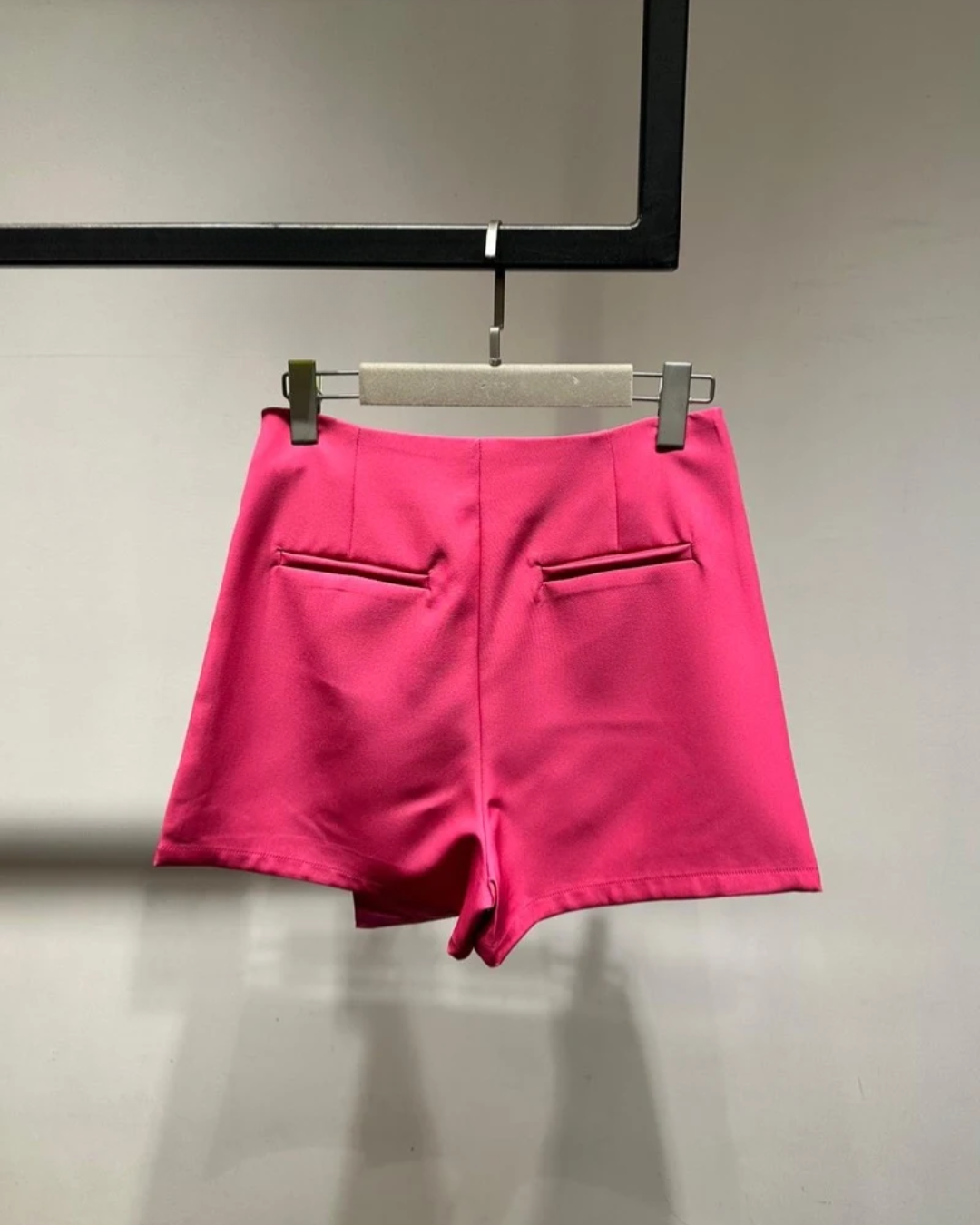 Asymmetrical Wrap Skort - Fuchsia