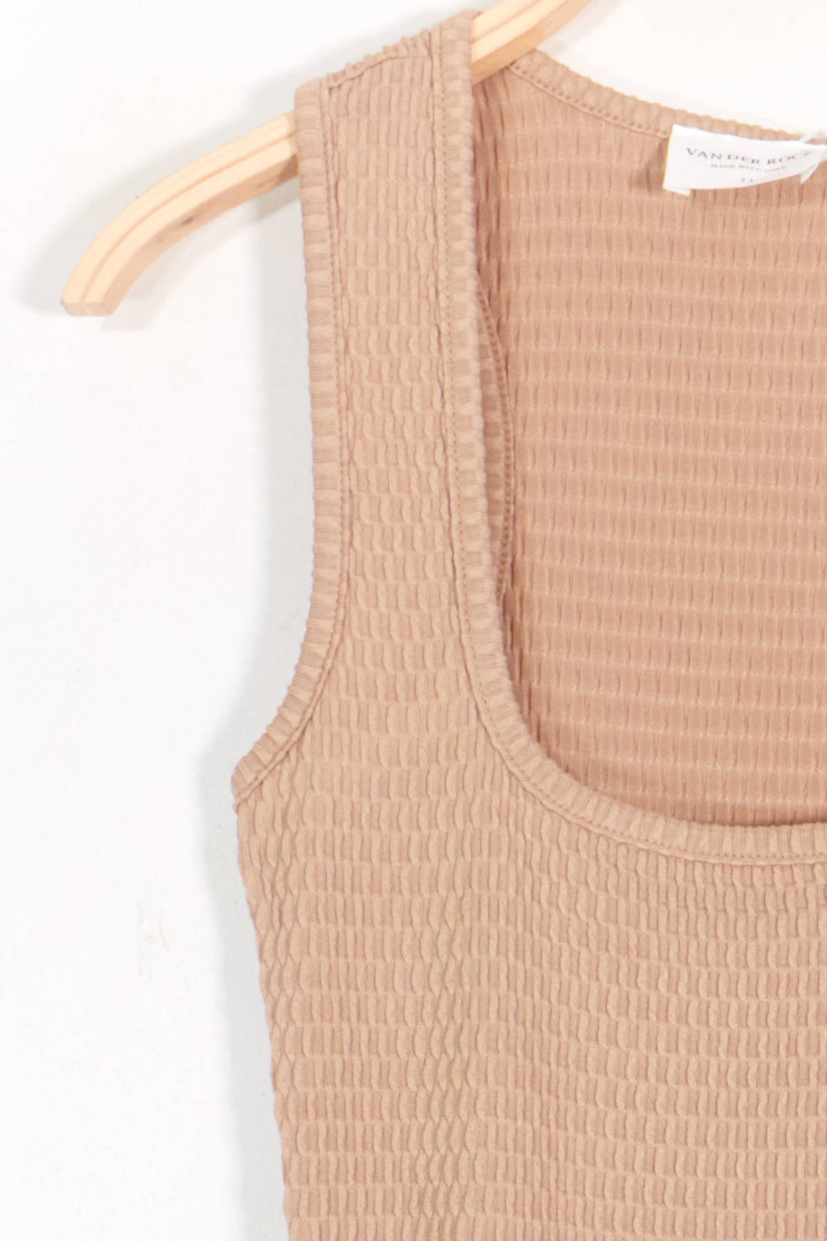 Textured Tank Top - Beige