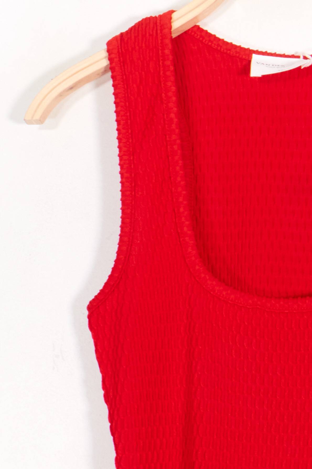 Textured Tank Top - Red