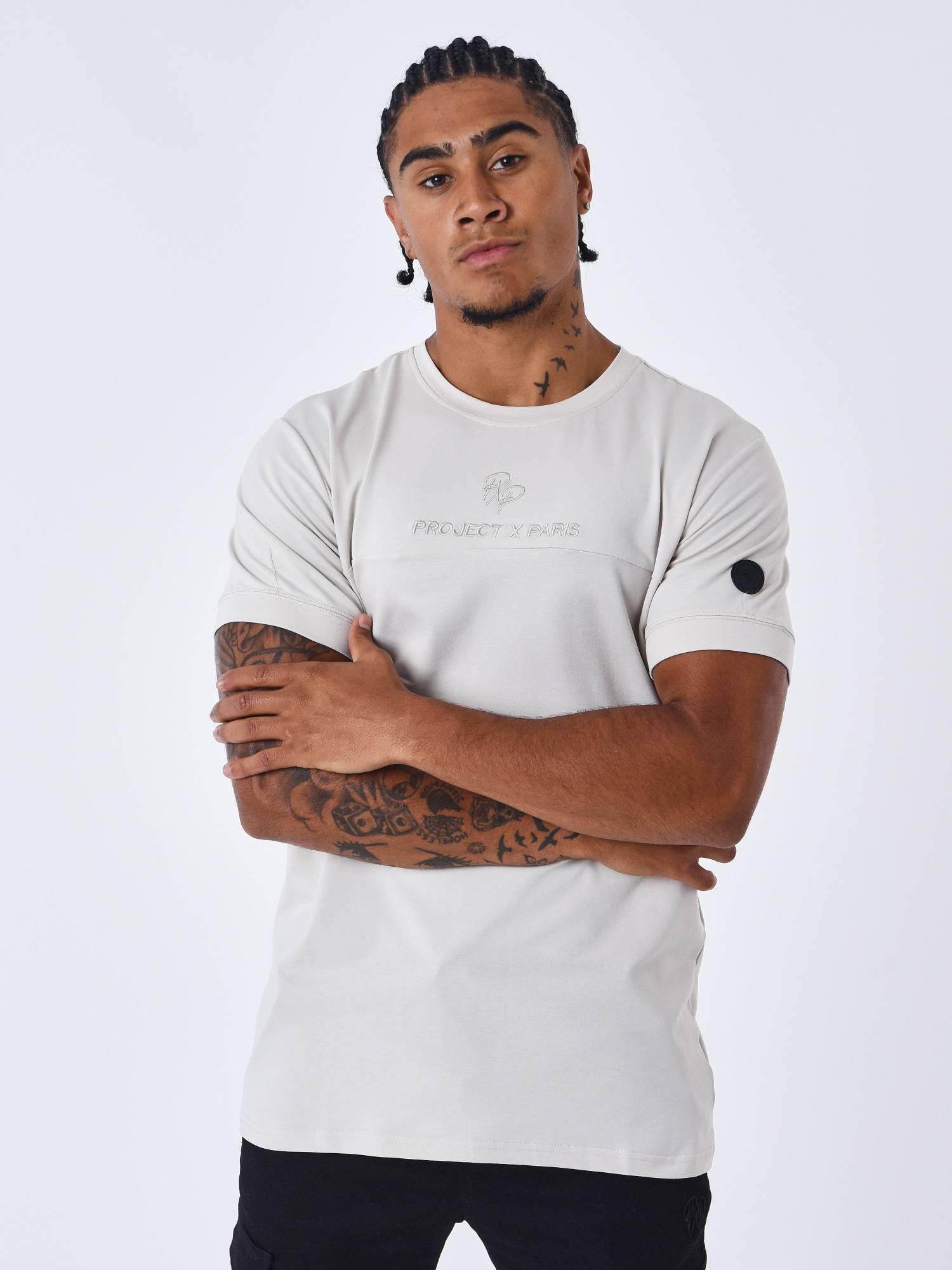 Project X Paris Techwear Style T-shirt - Beige