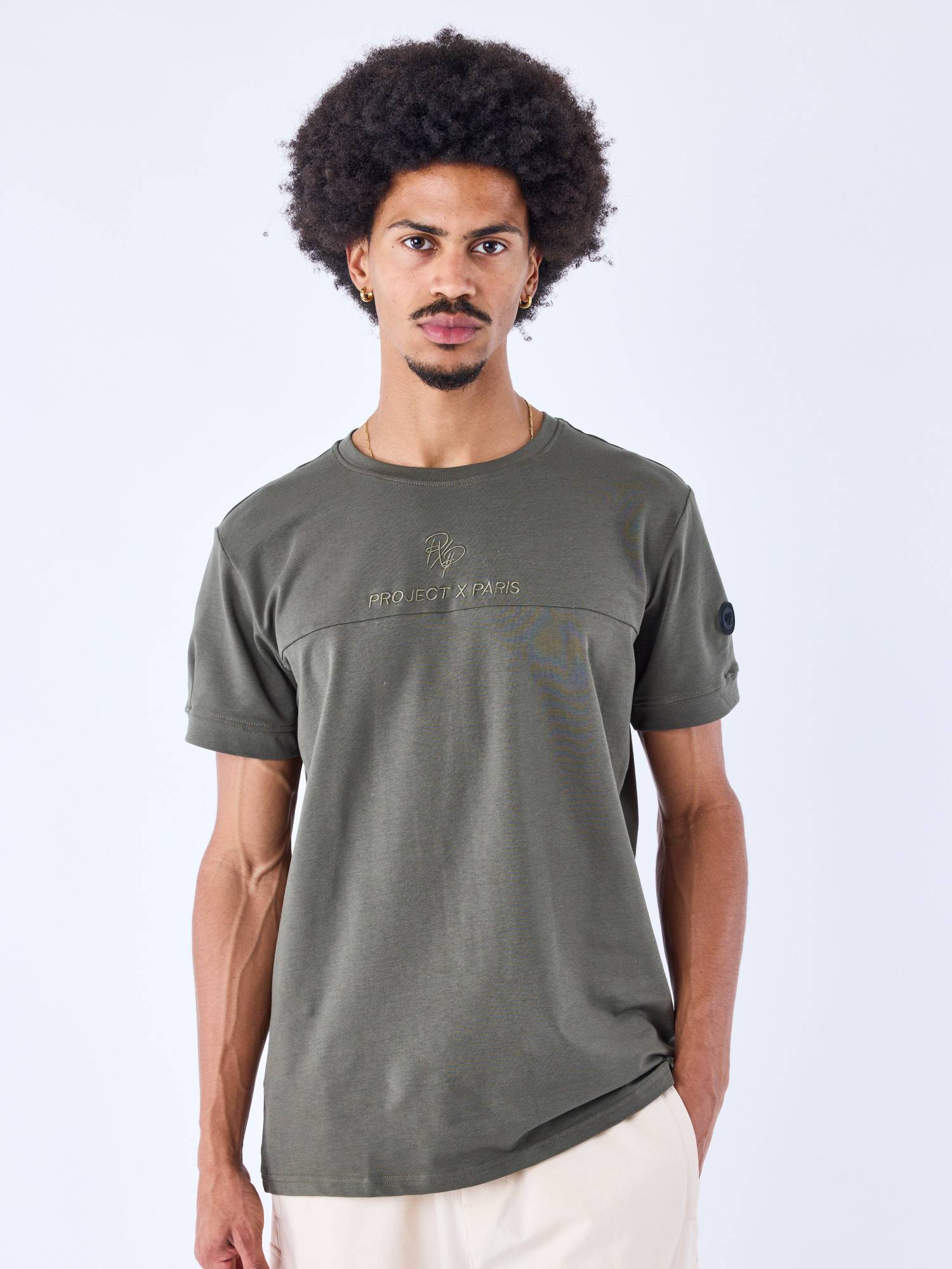 Project X Paris Techwear Style T-shirt - Khaki