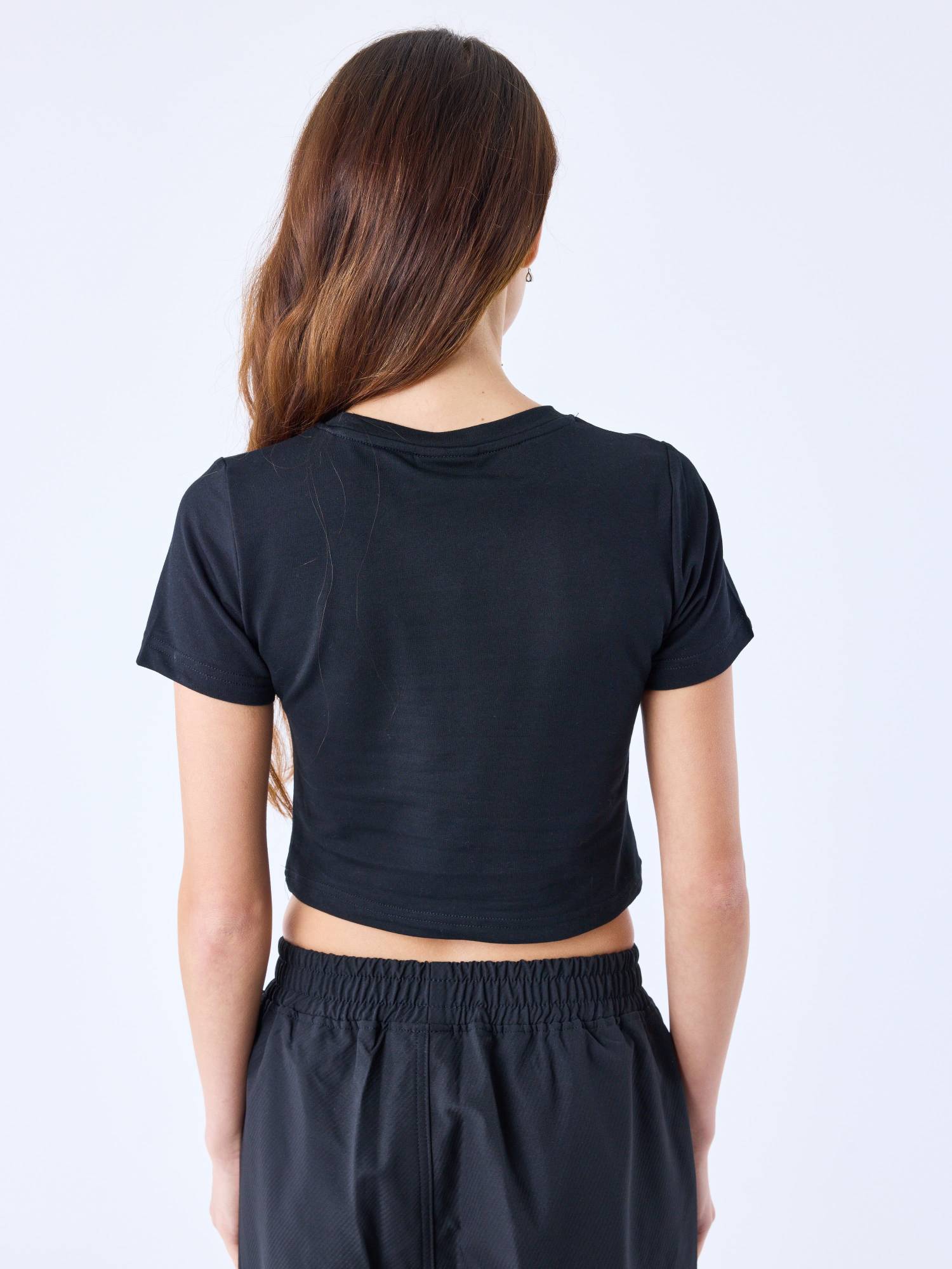 Project X Paris Essentials Crop Top - Black