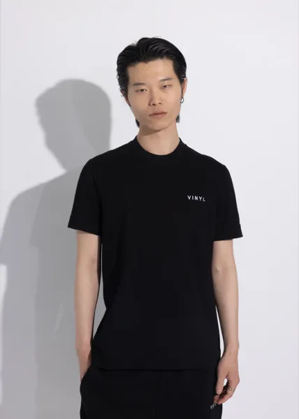 Vinyl Needlecraft Logo Tee - Black