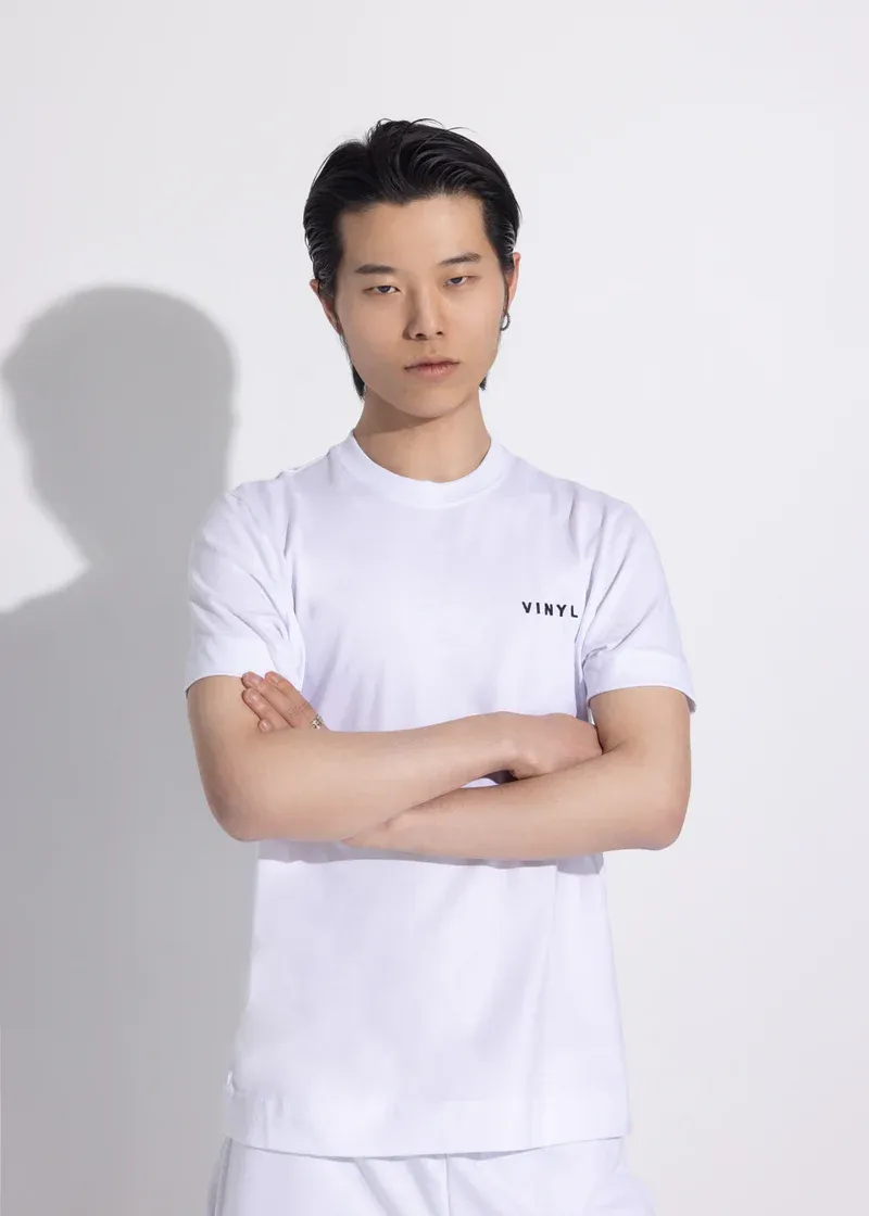 Vinyl Needlecraft Logo Tee - White