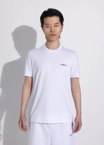 Vinyl Needlecraft Logo Tee - White