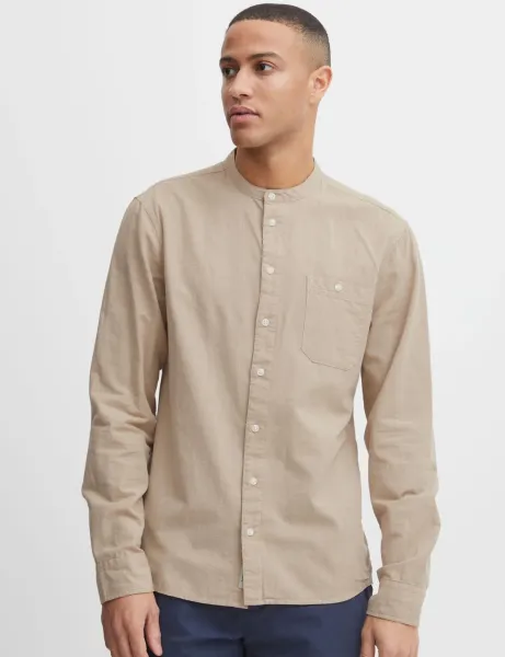 Blend Linen Shirt - Beige