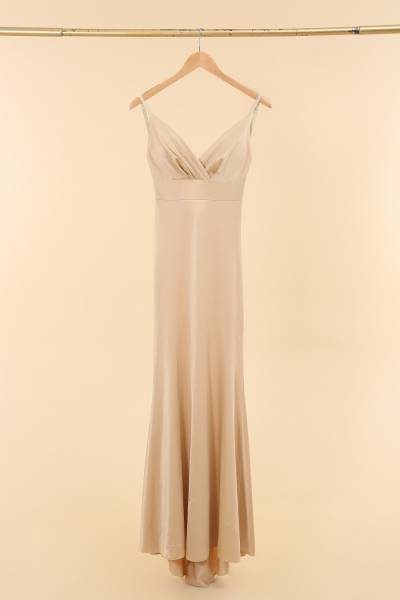 Cooked Siren Evening Dress - Beige