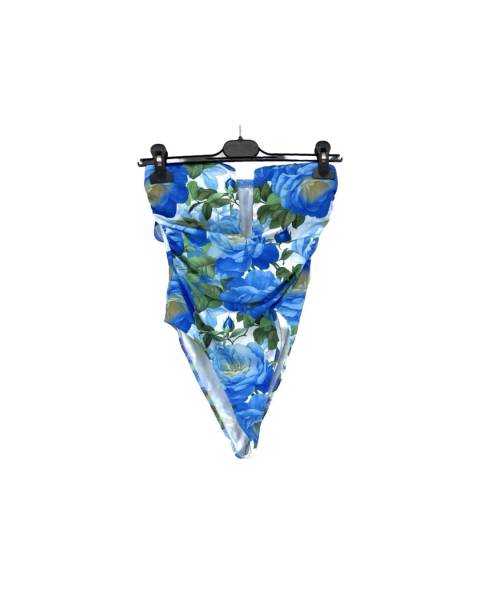 Floral Print Bodysuit - Blue