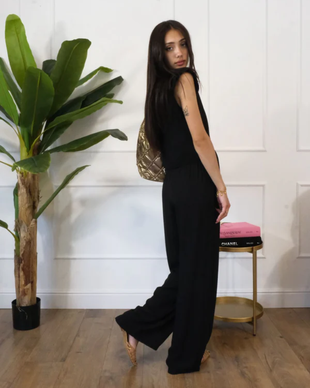 Wide Leg Pants - Black