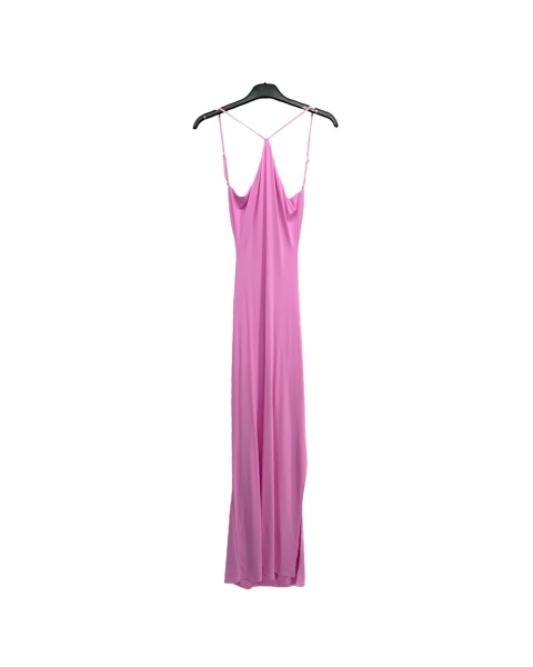 Elegant Open Back Maxi Dress - Pink