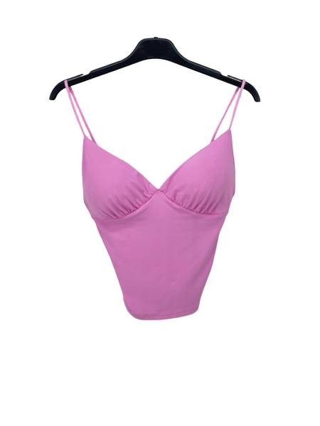 Spaghetti Strap Crop Top - Pink
