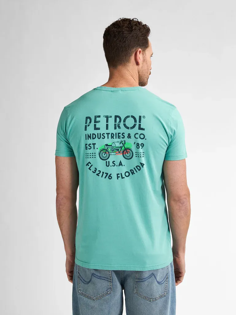 Petrol Back Print T-shirt Beachbay - Green