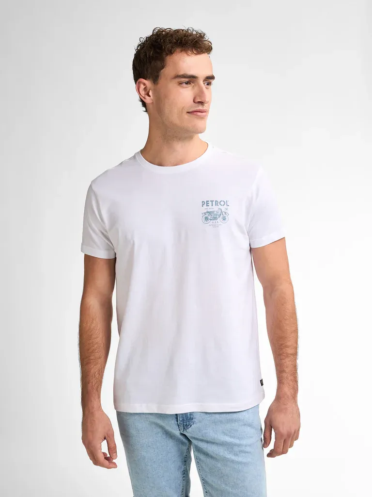 Petrol Back Print T-shirt Wayfrontstone - White