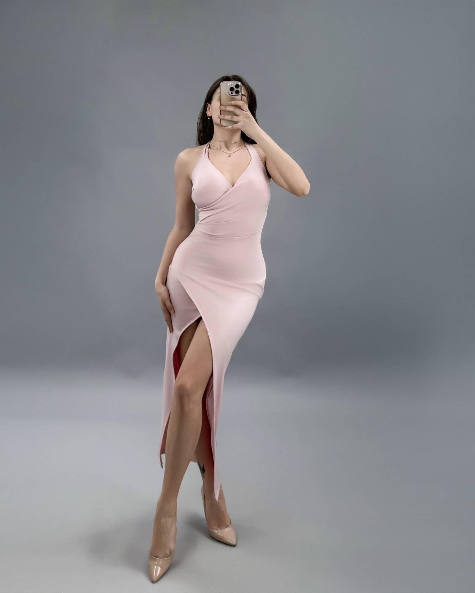 Cross Back Dress - Pink
