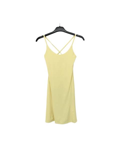 Open-Back Spaghetti Strap Mini Dress - Yellow