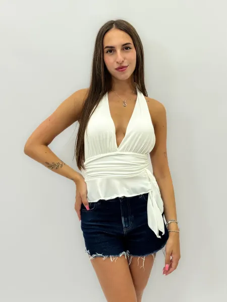 Halter Neck Top - White