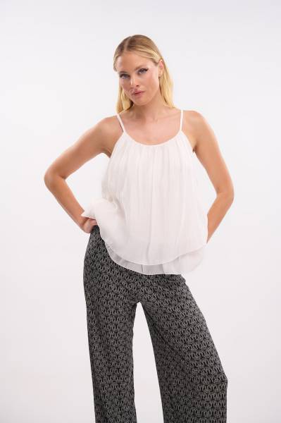 Chiffon Camisole Top - White