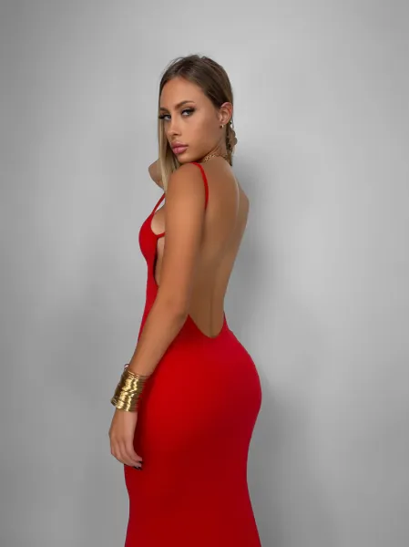 Shape Your Body Dress - Red