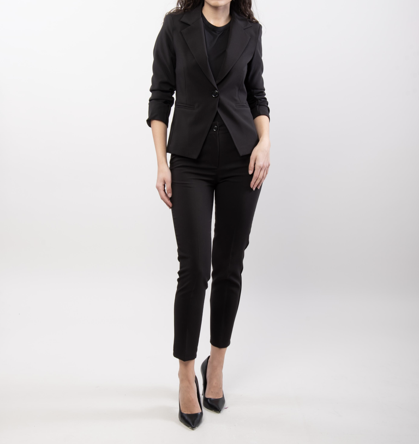 Elegant Suit Trousers - Black