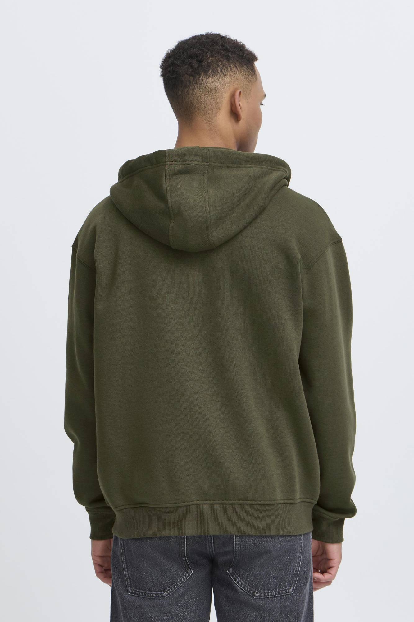 Blend BHJUSTE Zipped Hoodie - Khaki