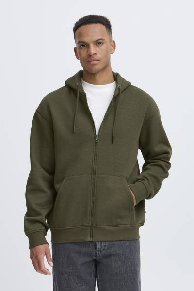 Blend BHJUSTE Zipped Hoodie - Khaki