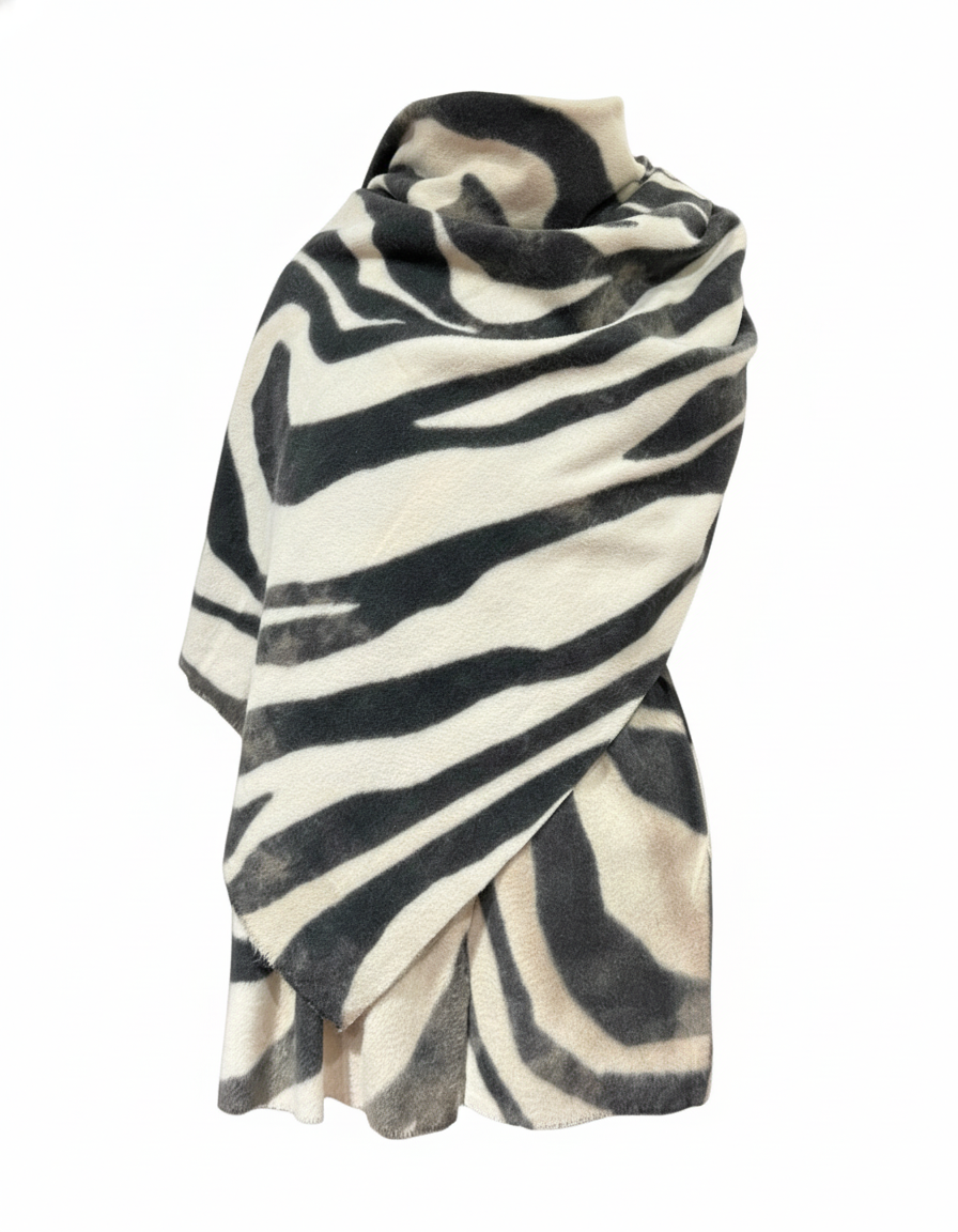 Animal Print Scarf - Beige