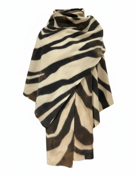 Animal Print Scarf - Camel