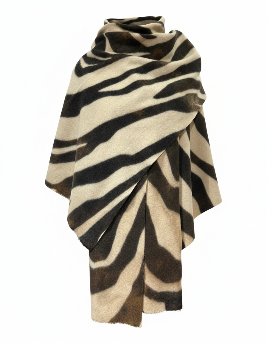 Animal Print Scarf - Camel