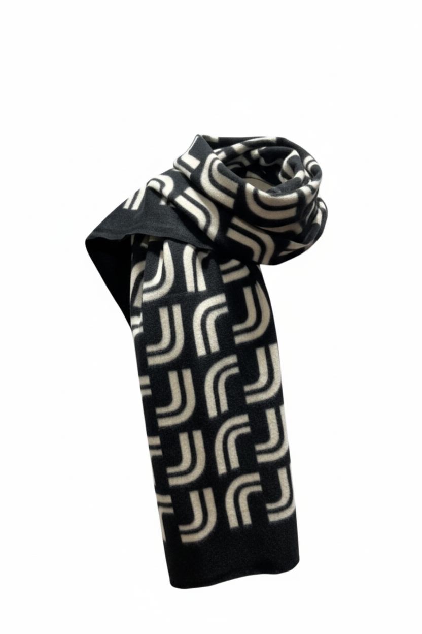 Printed Scarf - Black