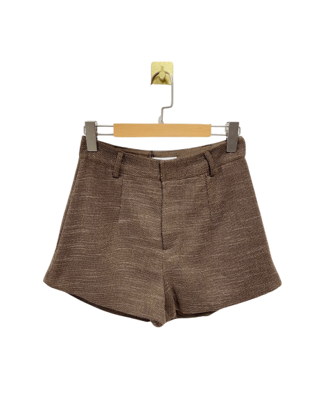 Tweed Shorts - Brown