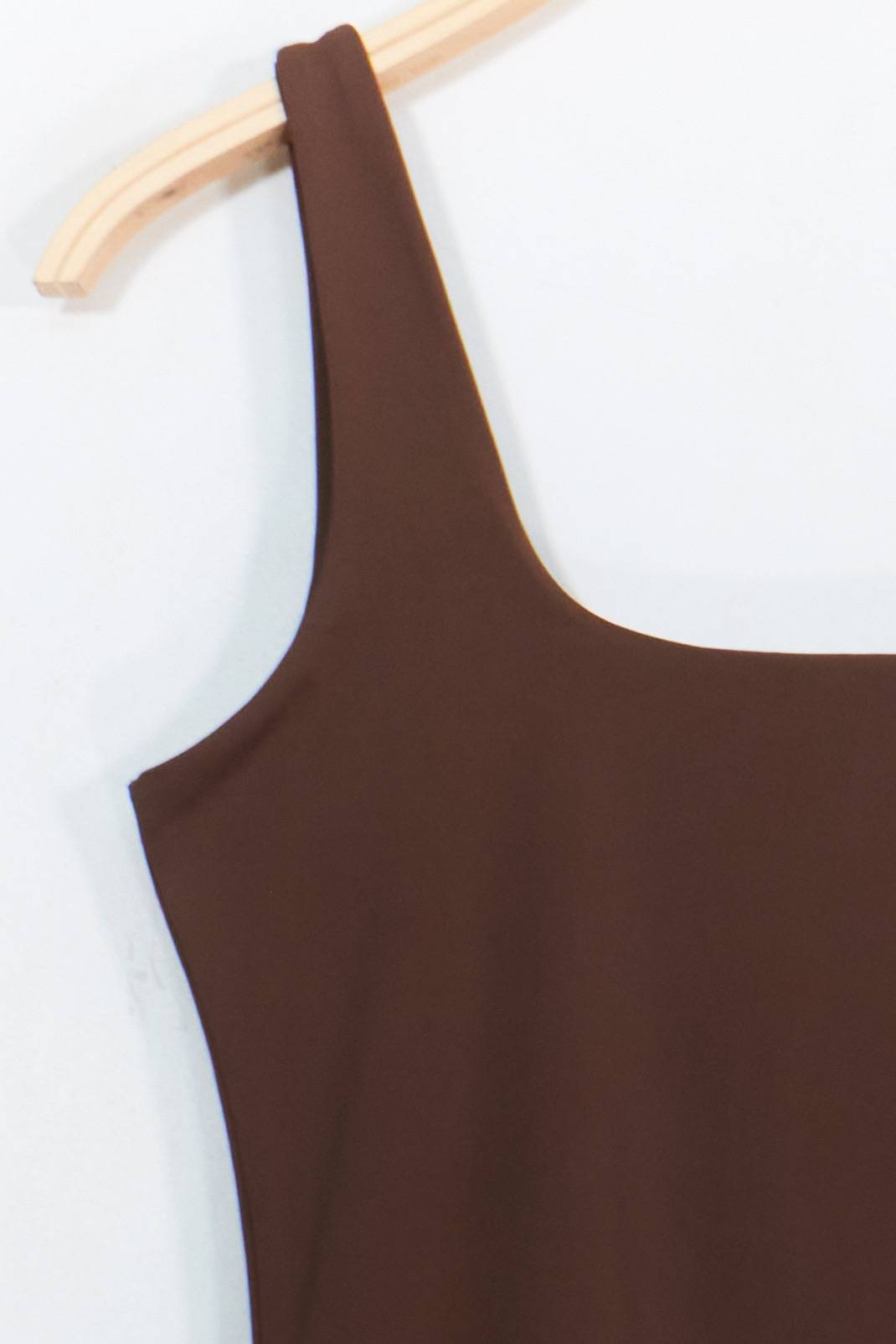 Square Neck Top - Brown