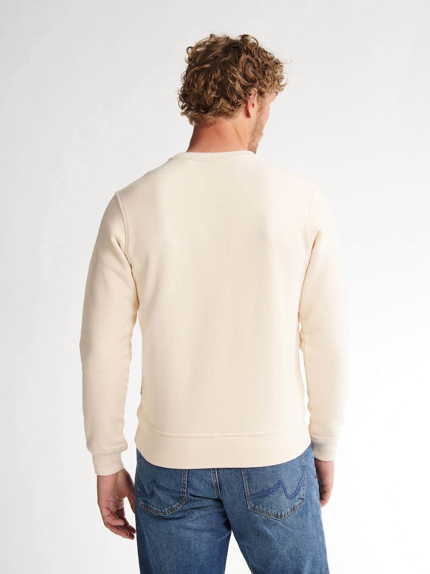 Petrol Round Neck Sweatshirt Dubuque - White