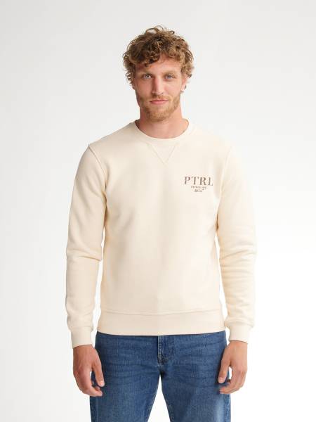 Petrol Round Neck Sweatshirt Dubuque - White