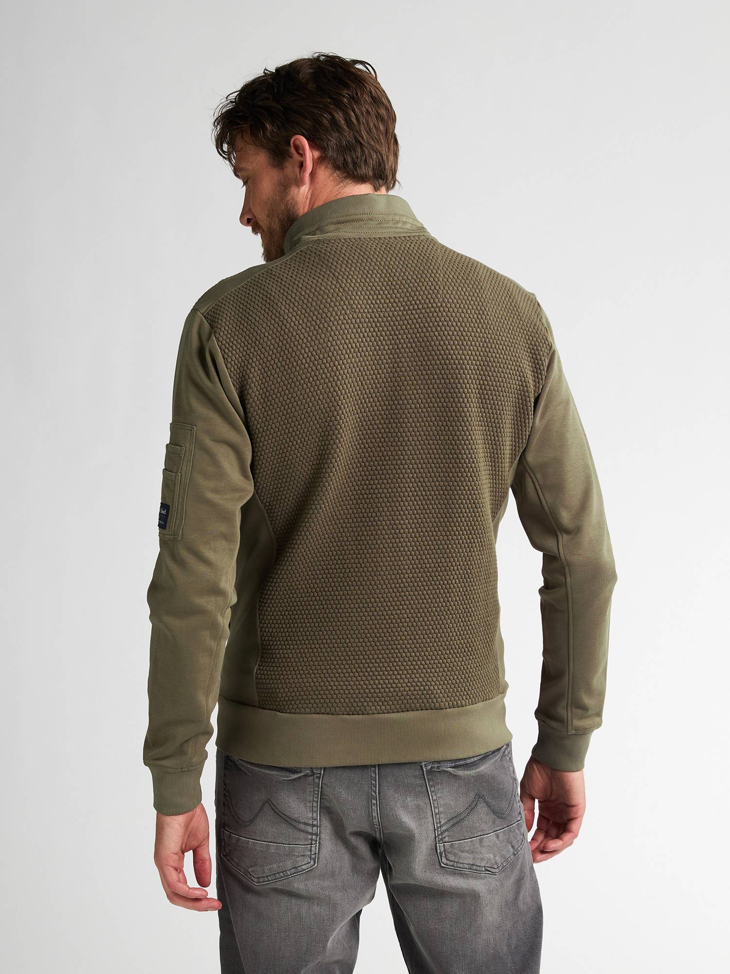 Petrol Sweater Collar Zip - Khaki