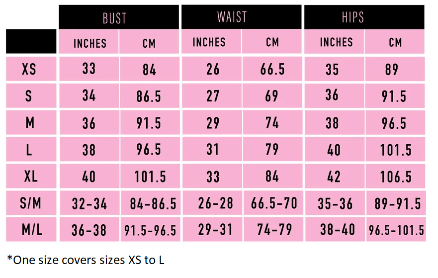 Sizecharts